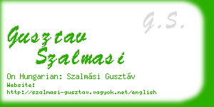 gusztav szalmasi business card